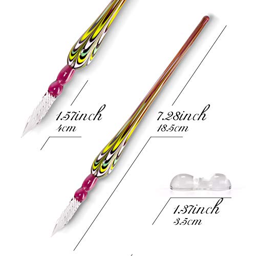 Aokuy Glass Dip Pen Set,Calligraphy Pen,Crystal Signature Pen for Art, Writing, Signatures -Decoration and Business Gift - Image 2