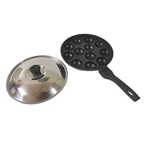 appam pan | appam Maker | appam Chatty | appam Maker Non Stick with lid | appam pan with lid | appapatram  - Image 1