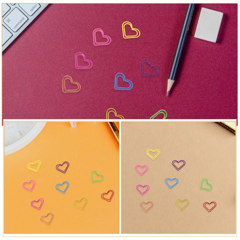 🖊️ مشابك ورق معدنية بأشكال قلب ملونة لتنظيم المستندات ١٥٠ قطعة - Image 5