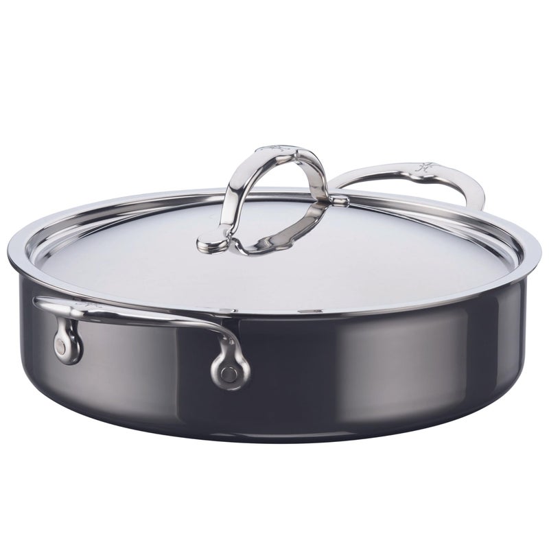 Hestan  NanoBond Collection  Stainless Steel Titanium Sauteuse Induction Cooktop Compatible 35 Quart