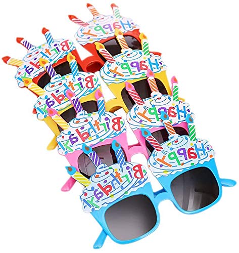 EBTOYS Happy Birthday Candle Sunglasses Novelty Sunglasses for Birthday Gift Party Supplies,4 Pack - Image 2