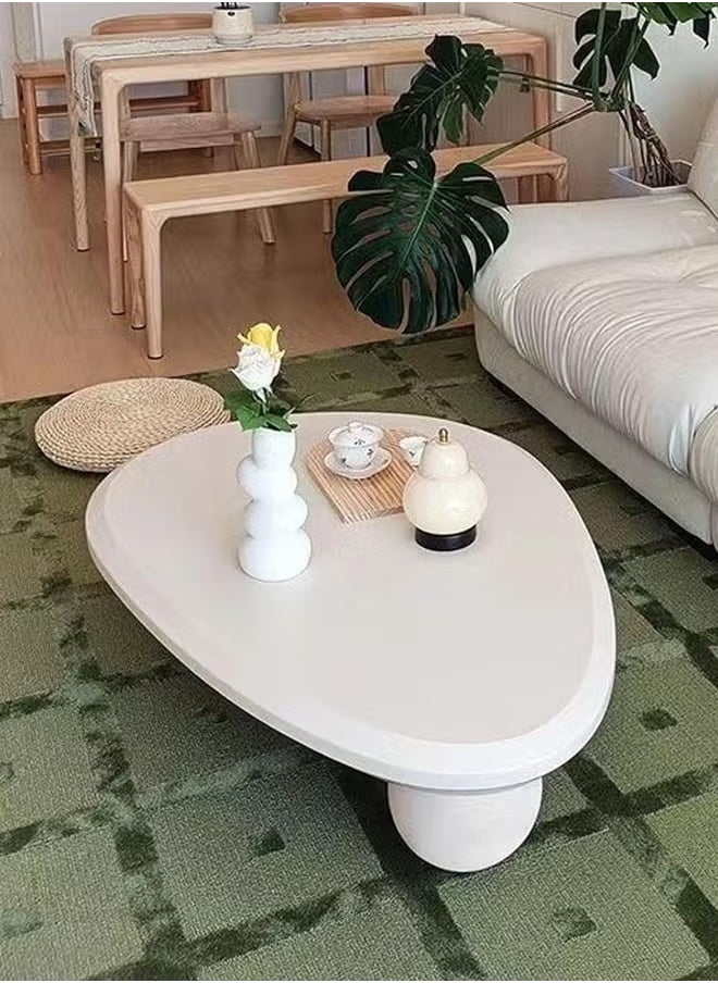 Generic Cloud Coffee Table Irregular Indoor End Table for Living Room Modern Coffee Table Free Shape Coffee Table with 3 Legs,White,120 * 80 * 35cm  - Image 3