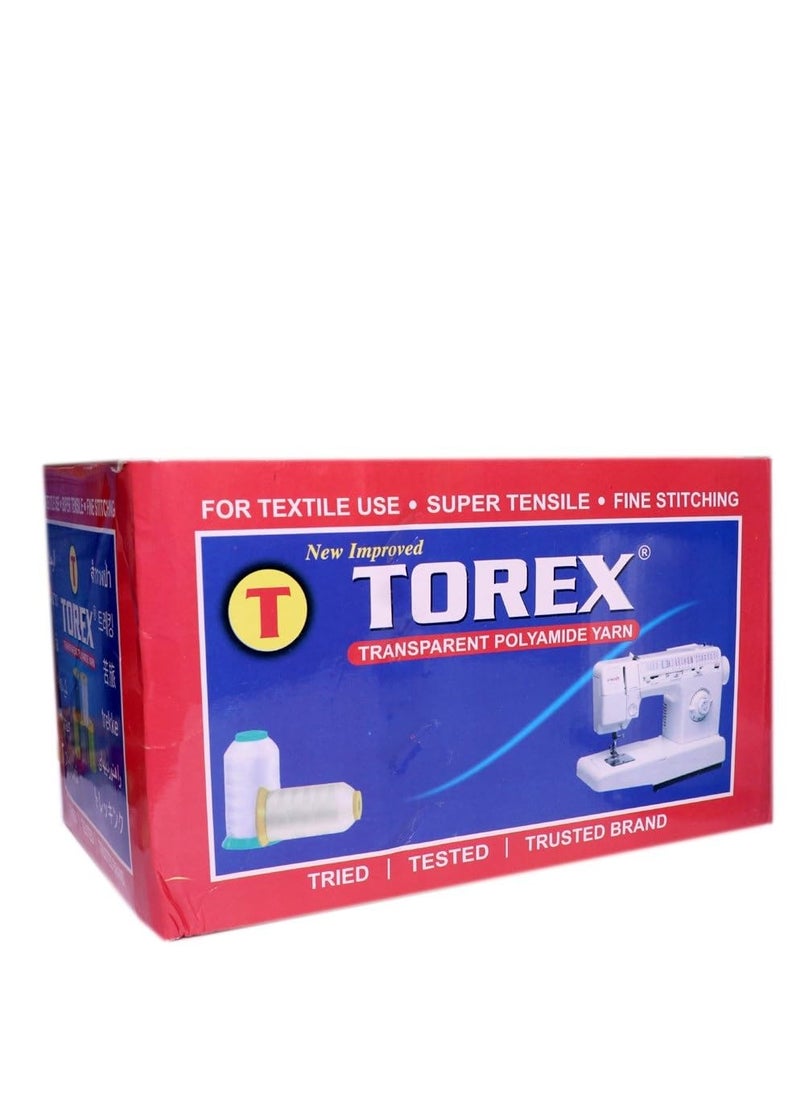 Torex TOREX� | Nylon Invisible Thread for Sewing Quilting - Fishing Line Monofilament Transparent Thread for Wigs Beading - Clear String for Hanging (0.16mm daimeter Thread 7000 meter/7655 Yards Black)  - Image 4