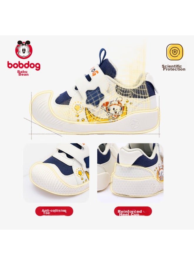 Babu Bean Babbudou Baby Walking Shoes, Children's Shoes, Autumn Style, Non-slip, Infant Functional Shoes, Navy Blue, Size 20 - Image 4