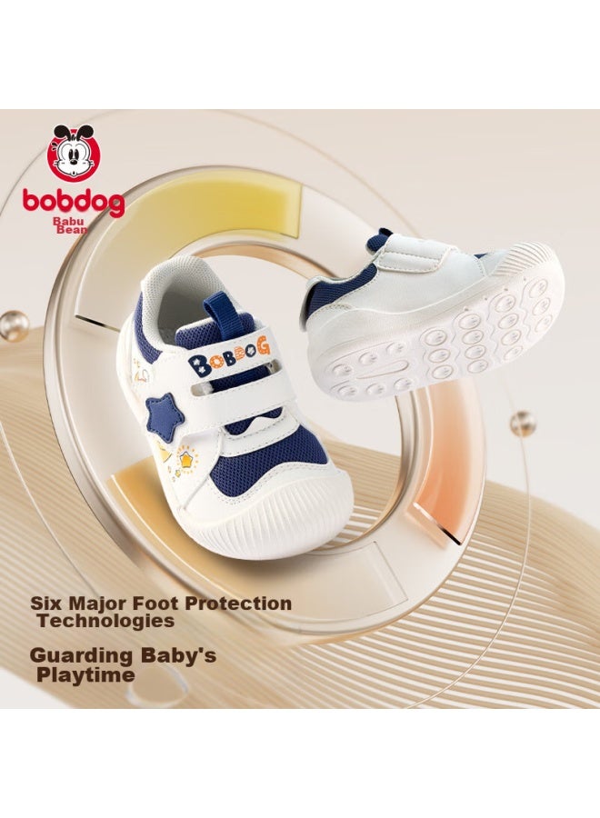 Babu Bean Babbudou Baby Walking Shoes, Children's Shoes, Autumn Style, Non-slip, Infant Functional Shoes, Navy Blue, Size 20 - Image 2