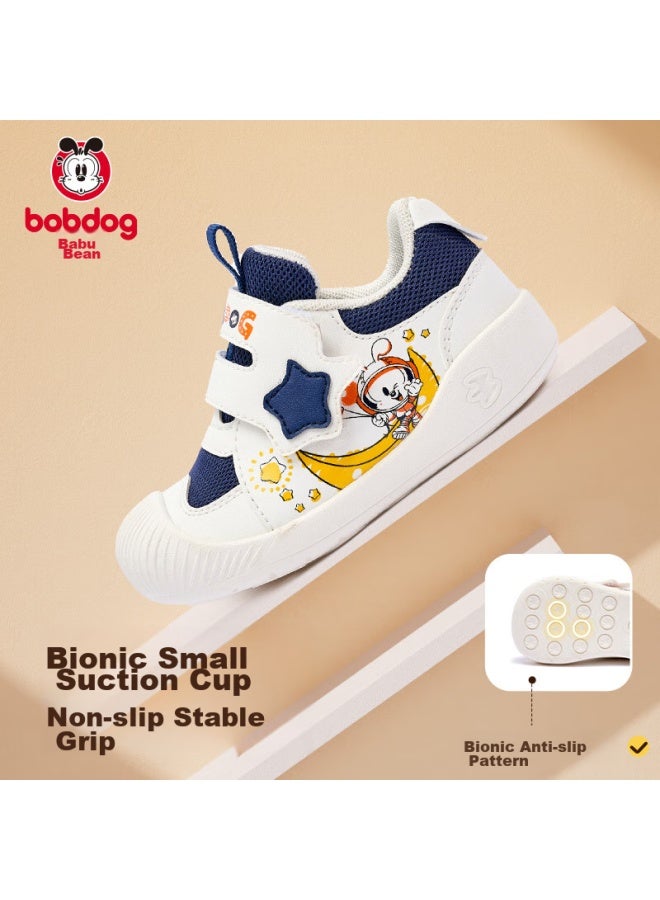 Babu Bean Babbudou Baby Walking Shoes, Children's Shoes, Autumn Style, Non-slip, Infant Functional Shoes, Navy Blue, Size 20 - Image 3