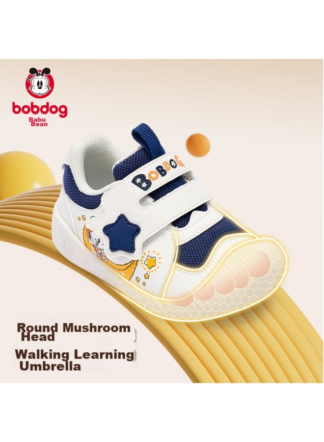 Babu Bean Babbudou Baby Walking Shoes, Children's Shoes, Autumn Style, Non-slip, Infant Functional Shoes, Navy Blue, Size 20 - Image 5