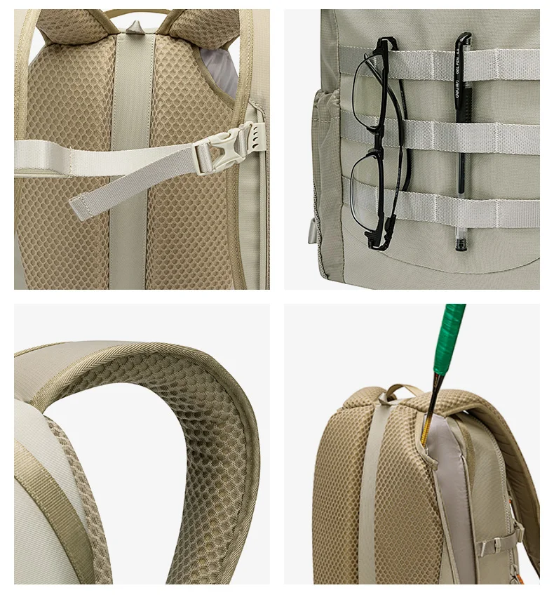 ANTA Grey Unisex Large Capacity Backpack with Ergonomic Support – Lifestyle  | Best Price UAE