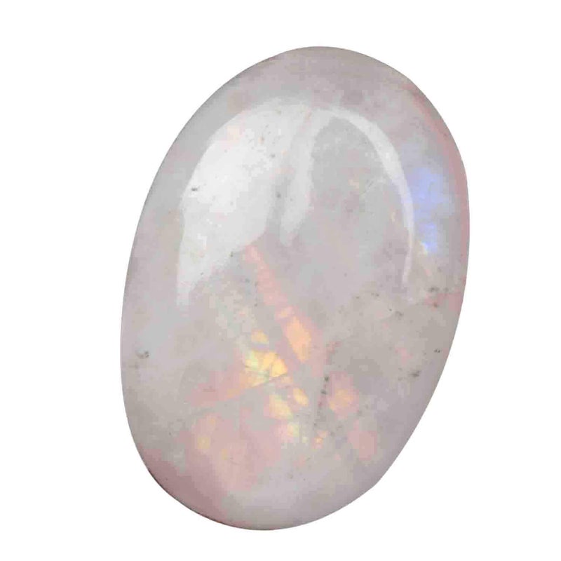REAL-GEMS Genuine Pure Natural Moonstone Oval Stone 30.00 Ct Certified Cabochon Moonstone Blue Flash Moonstone For Jewelry - Image 5