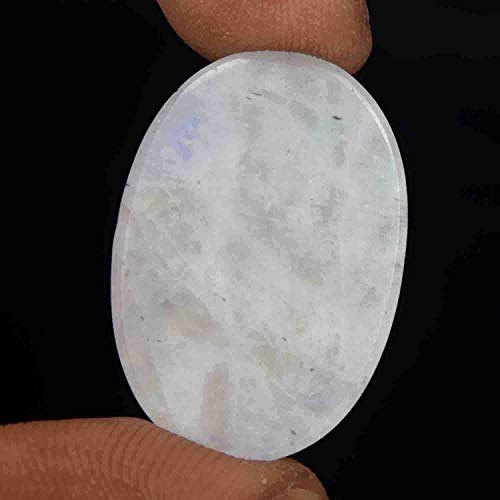 REAL-GEMS Genuine Pure Natural Moonstone Oval Stone 30.00 Ct Certified Cabochon Moonstone Blue Flash Moonstone For Jewelry - Image 4