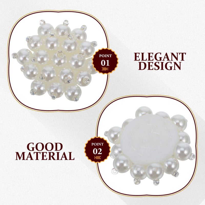 4Pcs Pearl Buttons Flower Embellishments For DIY Jewelry Sewing Wedding Decor Clothing Accessories - Image 4