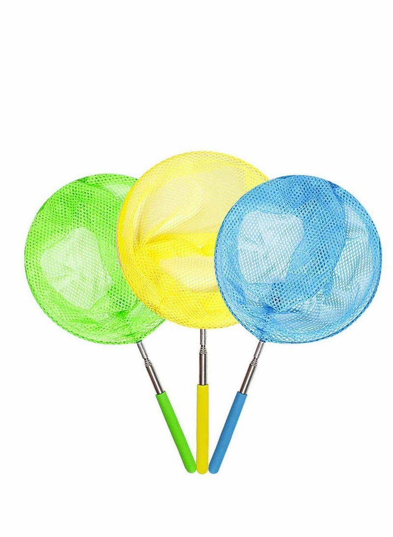 Y&D Telescopic Butterfly Fishing Nets Great for Kids Catching Insects Bugs Fish Caterpillar Ladybird Outdoor Tools Colorful Extendable 34" Inch (3 Pack)  - Image 5