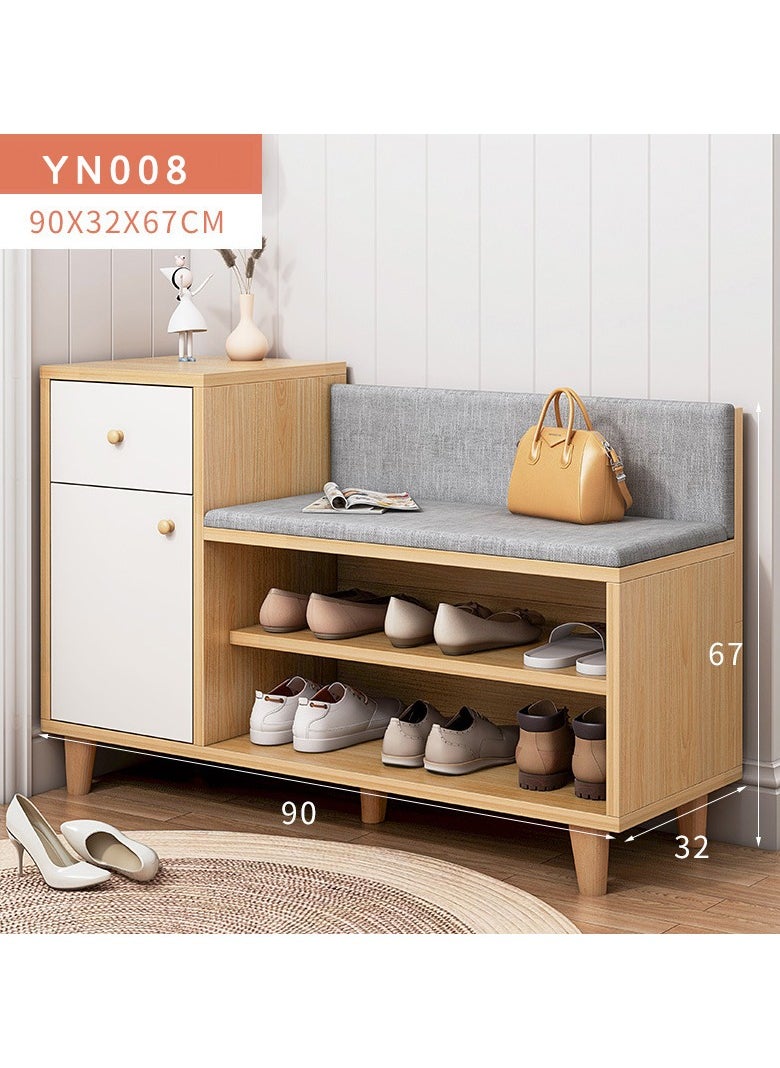 CityRiya-Long Shoe Bench, Shoe Rack Organizer for Closet, 90*32*37 cm Shoe Shelf for Storage, Shoe Cabinet, Entryway Shoe Bench, Shoe Storage Rack, Home Shoe Organizer for Entryway Hallway Bedroom Living Room（YN008）  - Image 3