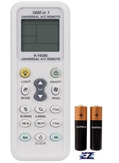 Universal Remote Control Compatible with GREE Fujitsu Samsung Carrier Media Haier Hitachi Panasonic AUX Chigo Hisense LG Mitsubishi Sanyo Sharp TCL York Electra Splendid with battery