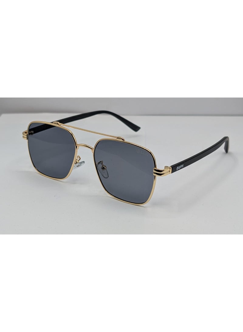 Aping AP TH1672/S 55mm C1 Gold Navigator Sunglasses Smoke Lens
