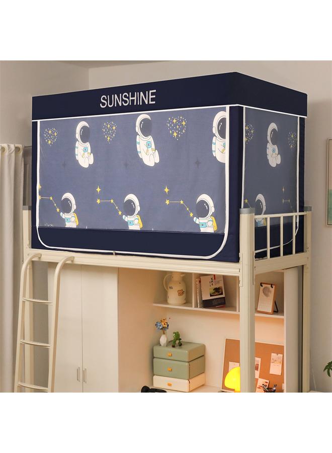 Bluejw Student's Shading Mosquito Net Bed Curtain Integrated Upper And Lower Balls Of College Students' Dormitory Fully Closed Curtain With Bracket Bed Curtain - Image 2