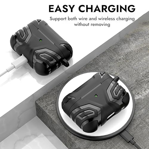 NEWTECHNO Compatible for AirPods Pro 3 Case (2025), Military Grade Airpods pro 3rd Generation Case, Compatible with MagSafe, Hard Shell Full-Body Protective Case Cover with Keychain Black - Image 4