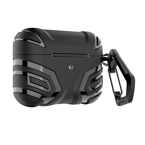 NEWTECHNO Compatible for AirPods Pro 3 Case (2025), Military Grade Airpods pro 3rd Generation Case, Compatible with MagSafe, Hard Shell Full-Body Protective Case Cover with Keychain Black - Image 1