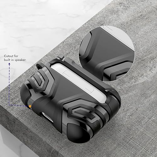 NEWTECHNO Compatible for AirPods Pro 3 Case (2025), Military Grade Airpods pro 3rd Generation Case, Compatible with MagSafe, Hard Shell Full-Body Protective Case Cover with Keychain Black - Image 2