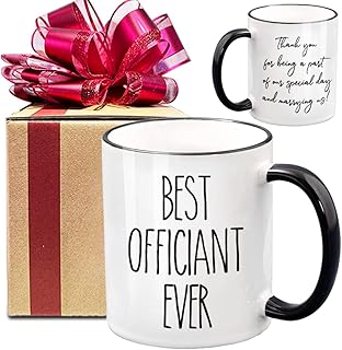 Dnuiyses Best Officiant Ever Coffee Mugs Set of 2, Wedding Officiant Gift, Best Wedding Officiant Coffee Mugs, Couples - Image 1