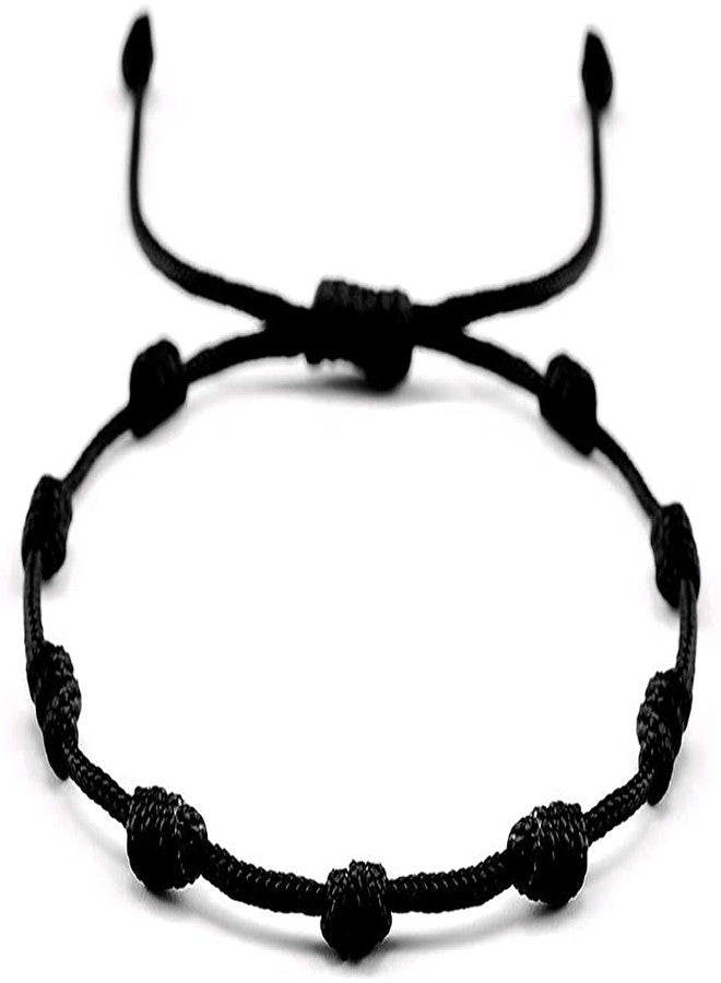 ARTIFICIAL TREE Latest Trend Black Thread Knot Anklets with Single Charm | Adjustable Payal for Women and Girls | Trendy Black Anklets (AT ANK 006) - Image 2