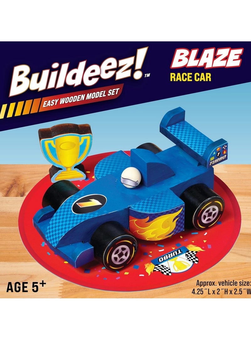 Creativity for Kids Buildeez Race Car Blaze Kit - DIY Buildable Race Car, Customizable Toy, Creative Play, Gift for Boys, Racing-Themed Craft - Image 2
