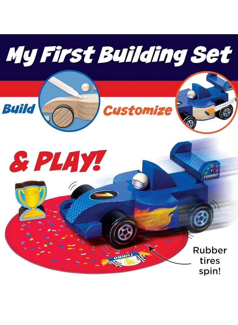 Creativity for Kids Buildeez Race Car Blaze Kit - DIY Buildable Race Car, Customizable Toy, Creative Play, Gift for Boys, Racing-Themed Craft - Image 4