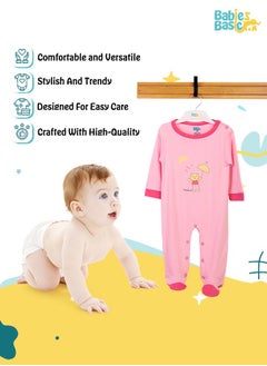 Babies Basic 100% Cotton Printed Long Sleeves Jumpsuit/Romper/Sleepsuit For Babies  - Image 3