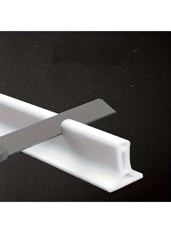 White Waterproof Shower Barrier 78 74 Inch With Drainage Holes Easy Installation - Image 4