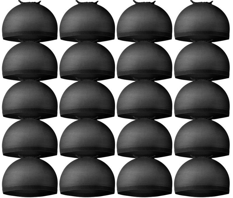 Teenitor Wig Cap,Black Wig Cap 20 Pieces Wig Caps, Black Stocking Caps, Stretchy Nylon Wig Stocking Caps for Women - Image 1