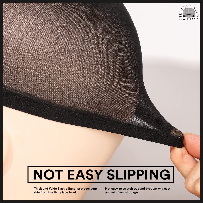 Teenitor Wig Cap,Black Wig Cap 20 Pieces Wig Caps, Black Stocking Caps, Stretchy Nylon Wig Stocking Caps for Women - Image 5