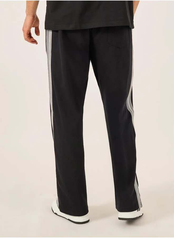 Styli Wide Pintuck Open Hem Oversized Joggers