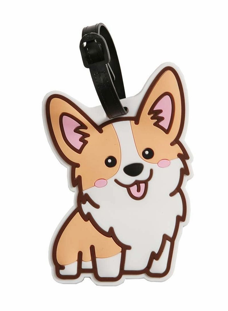 Y&D Luggage Tags for Suitcases, 3 Pcs Cute Corgi Silicone Suitcase Identifiers with Name ID Card  - Image 4