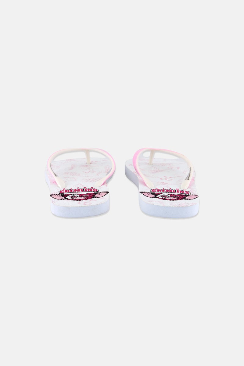 Gremlins Women Slip On Casual Slipper, White - Image 2