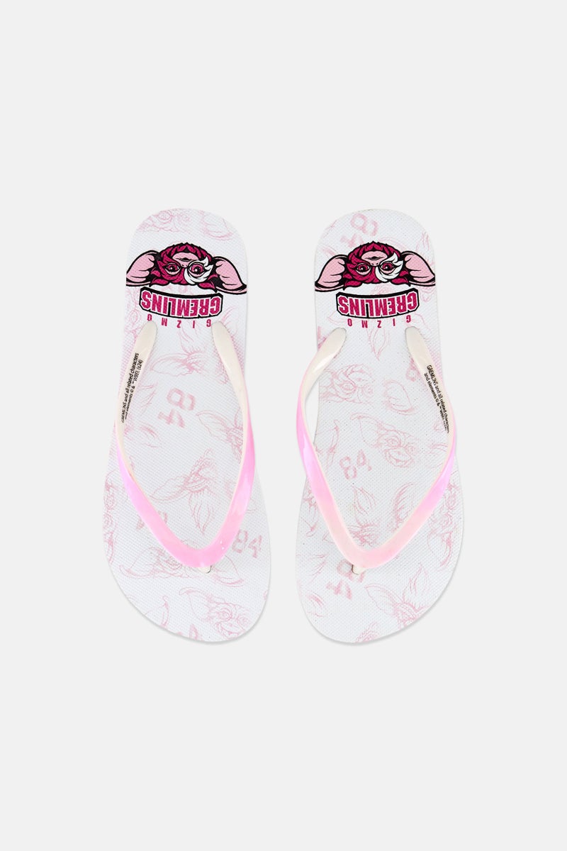 Gremlins Women Slip On Casual Slipper, White - Image 3