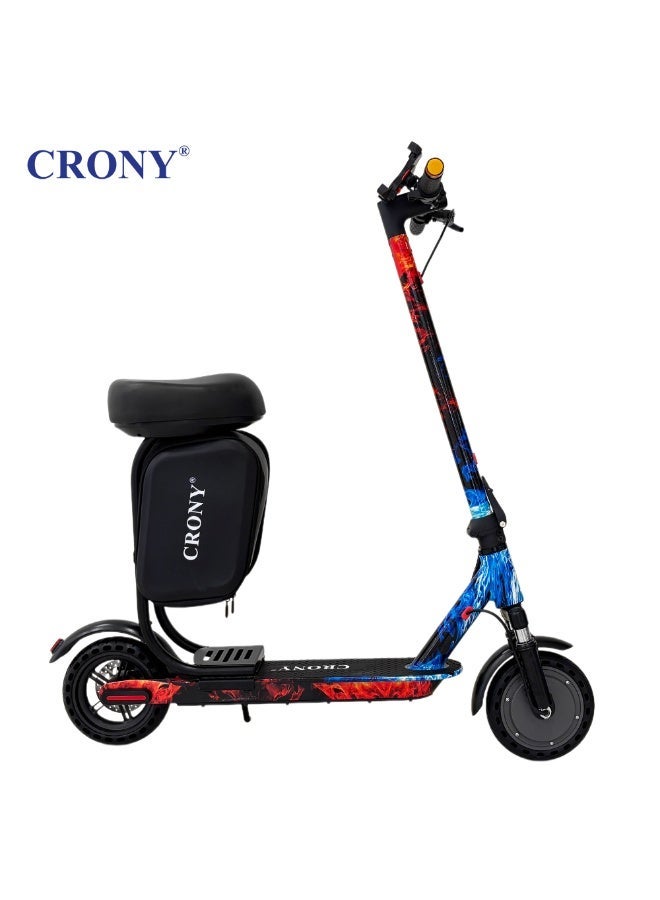 Crony M365 Kids Electric Scooter 500W, 36V 7.8Ah Battery, 25–35km/h Safe Speed, 15–20km Long-Range Ride, Foldable Lightweight E-Scooter for Boys & Girls, Adjustable Handlebar, LED Lights, Strong Frame 120kg Load, Beginner-Friendly Smooth Acceleration, Stable Braking System, Shock-Absorbing Design, Compact Portable Electric Kick Scooter for Teens & Children, M365 APP SEAT With Suspension Ice Fire - Image 1