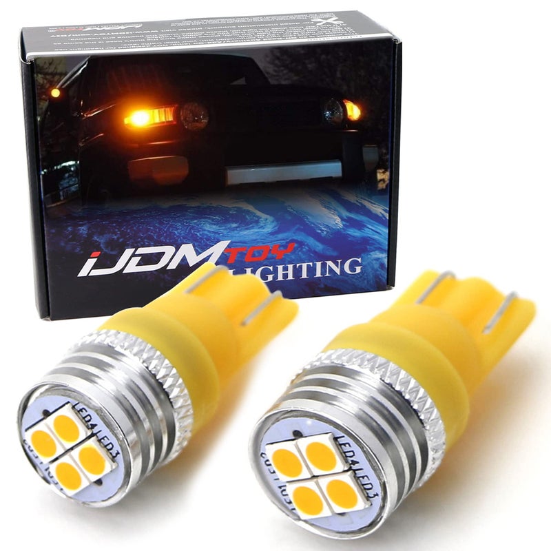 iJDMTOY JDM Amber Yellow 4SMD High Power LED Side Mirror Replacement Bulbs Compatible With 20072014 Toyota FJ Cruiser
