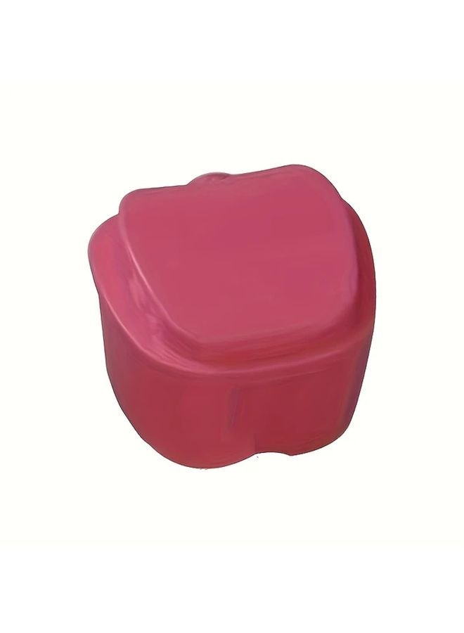 Pink Dental Appliance Cleaning Case With Mesh Basket Filter System Dishwasher Safe - Image 1