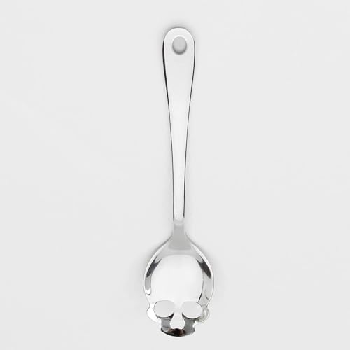 Suck UK Skull Serving Spoon - Gothic Kitchenware - Horror Kitchen Accessories - Goth Halloween Home Decor - Pasta Serving Spoon - Slotted Spoon For Cooking & Straining - Salad Servers - Gothic Gifts - Image 5