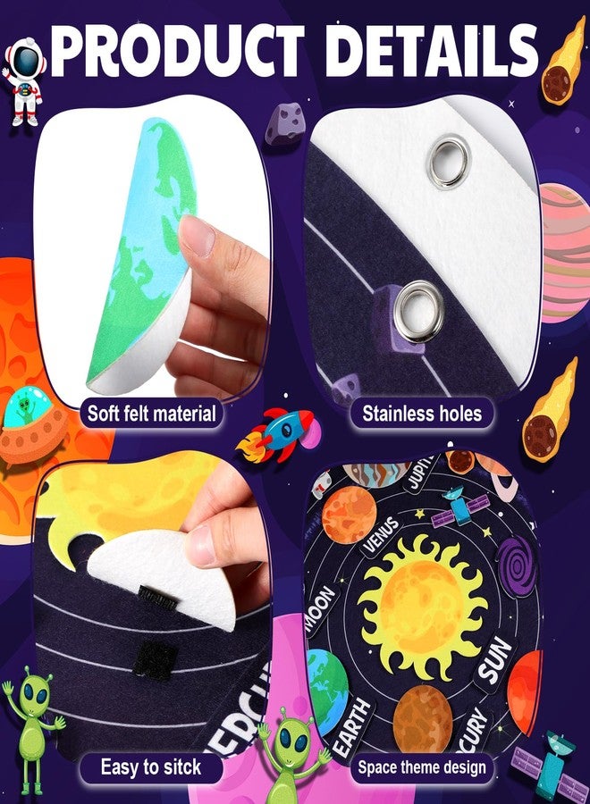 مجموعة لوحة قصصية من اللباد MiniInflat، لوحة قصصية من اللباد للنظام الشمسي، 2.5 قدم، أداة مونتيسوري تفاعلية لسرد قصص الفضاء الخارجي والكون، هدية عيد الحب أو عيد الميلاد، تعلم الفضاء (36، شمسي) - Image 4
