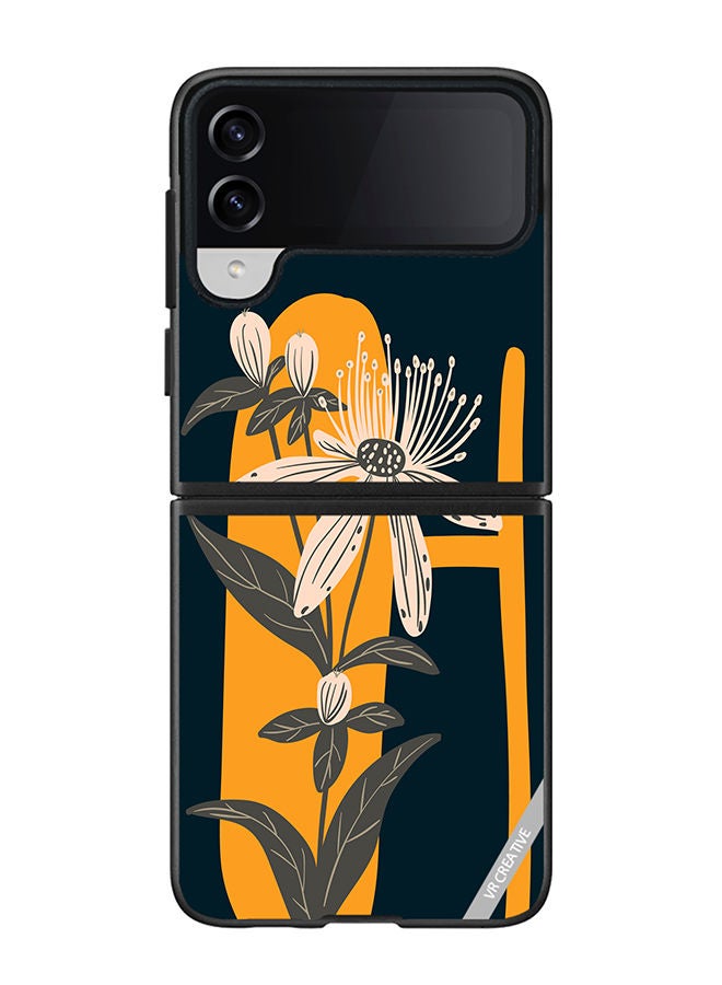 VR CREATIVE Protective Case Cover For Samsung Galaxy Z Flip4 Alphabet H Design Multicolour - Image 1