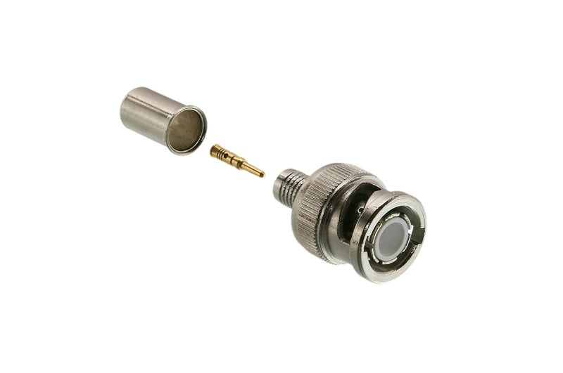 Triplett GEM BNC CrimpCrimp Connectors for RG6 Male 50Ohm 10 Pack 3055TP