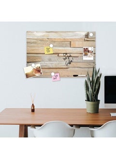 Navaris Magnetic Dry Erase Board 16 X 24 Inches Decorative White Board For Wall With Design Includes 5 Magnets And Marker Stone Wall  - Image 3