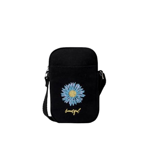 EcoRight Eco Right Mobile Sling Bag For Women & Men, Small Crossbody Bags For Women With Adjustable Cotton Strap, Black - Image 1