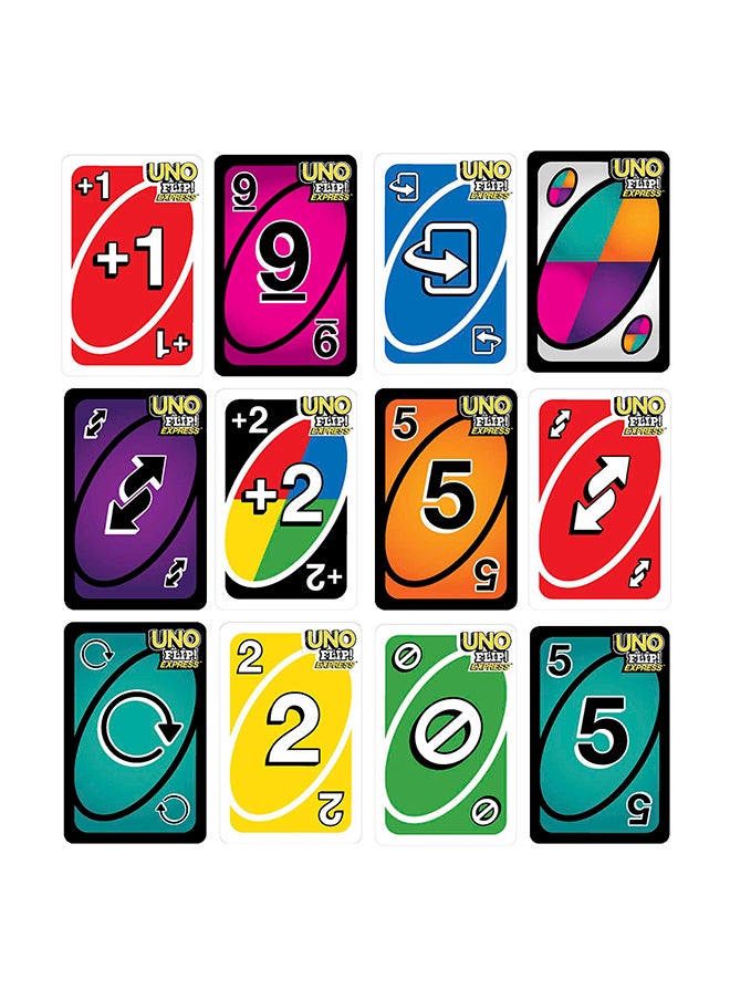 Mattel Games UNO Flip Express  Matching Card Game Featuring Faster Play with 56 Cards, Game Night, Kids Gift Ages 7 Years & Older  - Image 3