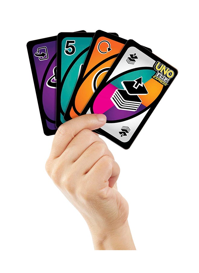 UNO Flip Express  Matching Card Game Featuring Faster Play with 56 Cards, Game Night, Kids Gift Ages 7 Years & Older