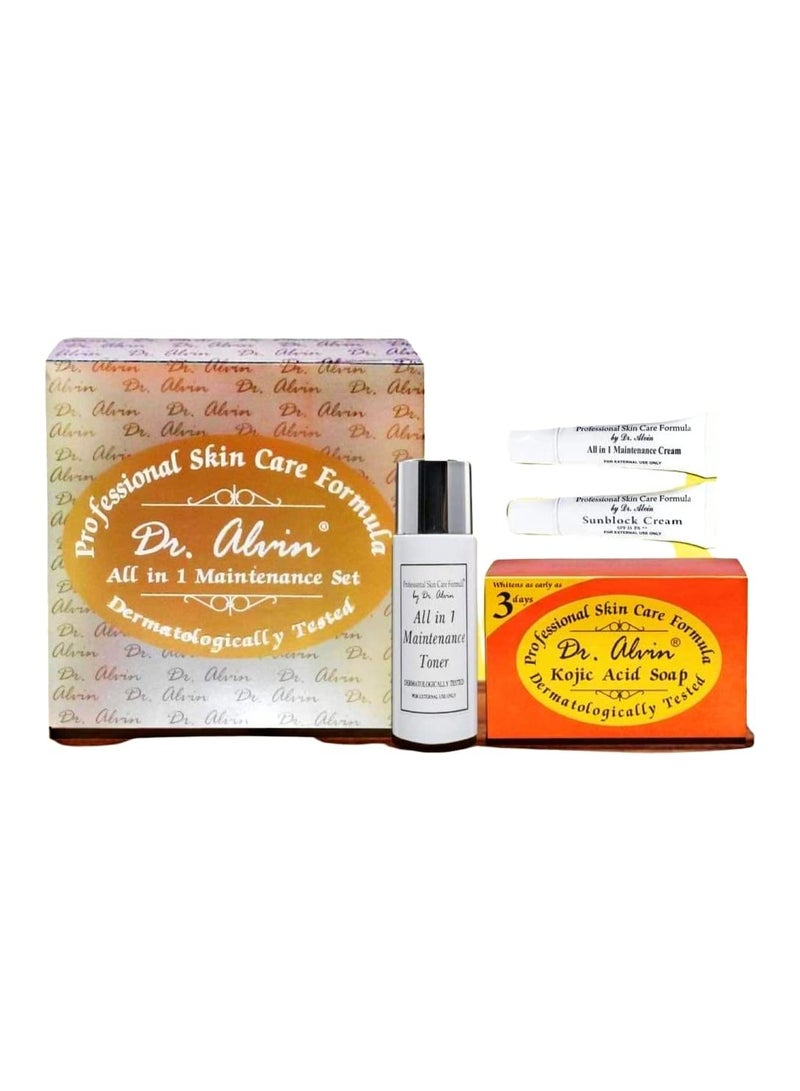 Dr. Alvin All in 1 Maintenance Set Professional Skin Care Formula