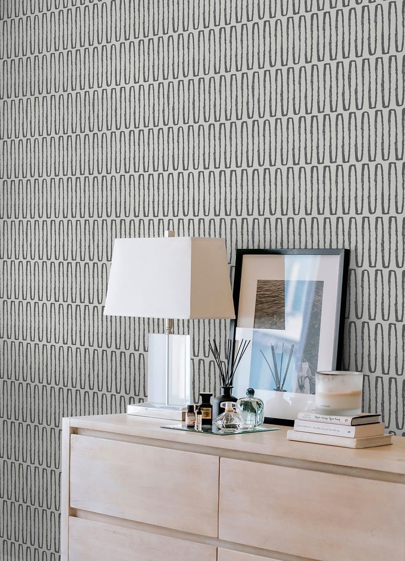 NuWallpaper Porter Charcoal Peel and Stick Wallpaper, NUS6220 - Image 3