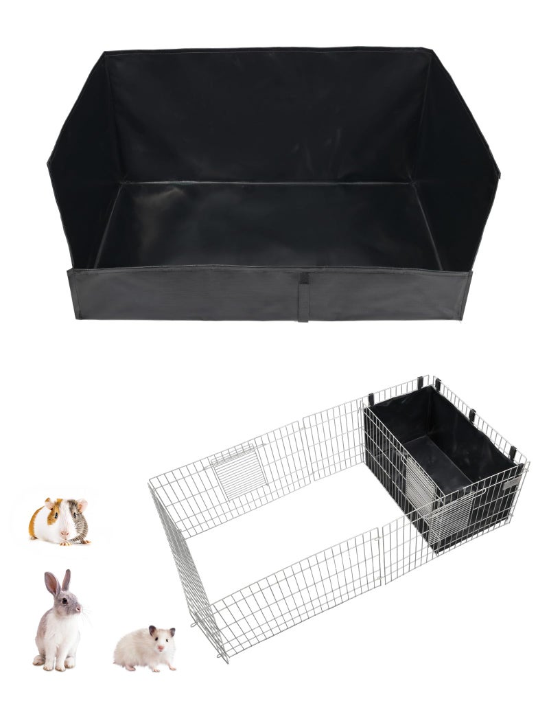 GINIDEAR Guinea Pig Cage Liner, for Midwest Cage Kitchen 24"X13" Litter Box & Hay Feedder for Guinea Pig Rabbits Hamsters Hedgehogs Ferrets and Other Small Animals. Black - Image 1