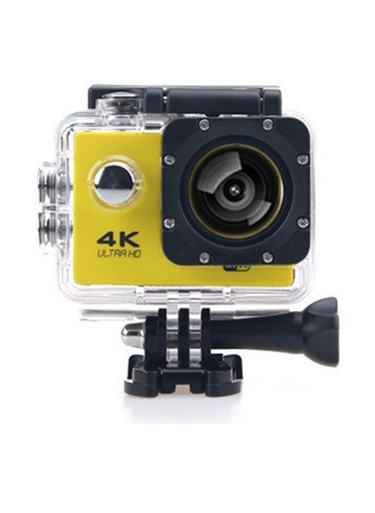 Generic - 4K Action Camera, Outdoor Waterproof Sports Camera, IPS Real Color Touchscreen Photography Camera, Adjustable View Angle WIFI Camera With Time Lapse Slow Motion, (1pc, Yellow) - Image 1